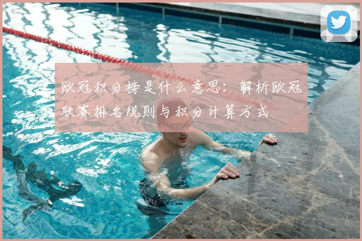 欧冠积分榜是什么意思:解析欧冠联赛排名规则与积分计算方式